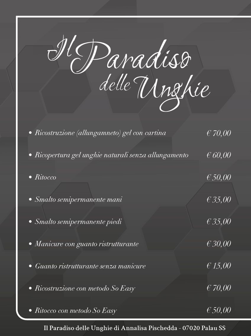 Listino prezzi 2024