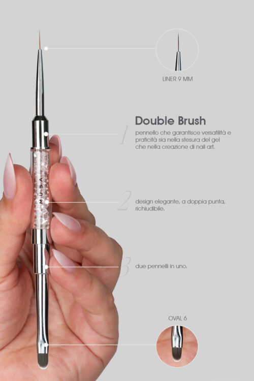 Pennello Double Brush Oval #4 - LINER 9mm - immagine 2